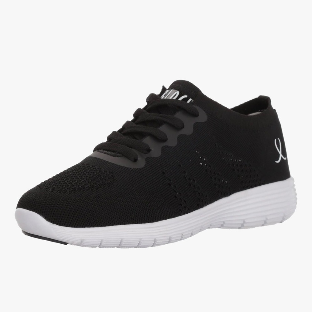 Bloch Black Knit Lace-Up Sneakers with White Sole- BRAND NEW NEVER WORN